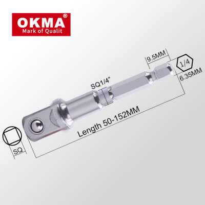 Stainless steel magnetic screwdriver bit set 100mm with magnetic bit holder SQ1/4 S2 material